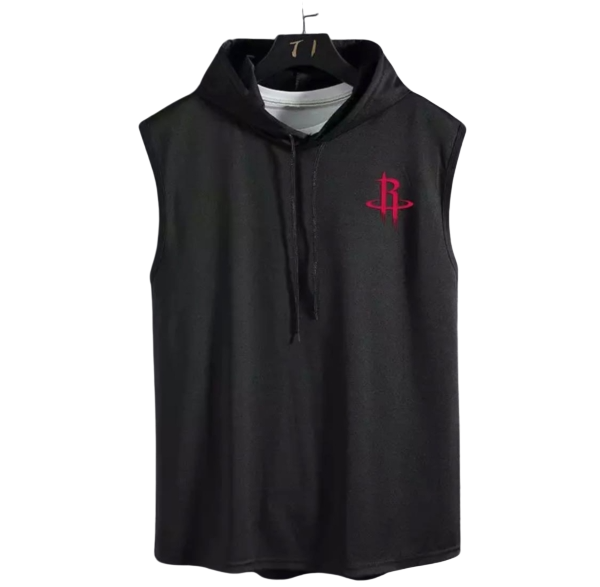 Безрукавка с капюшоном Houston Rockets Black